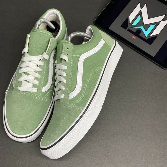 Vans Old Skool Shale Green White VN0A3WKT4G6 Men’s Sizes VTG Vintage Rare - Picture 8 of 12
